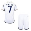 Officiële Voetbalshirt + Korte Broek Real Madrid Vini Jr. 7 Thuis 2023-24 - Kids